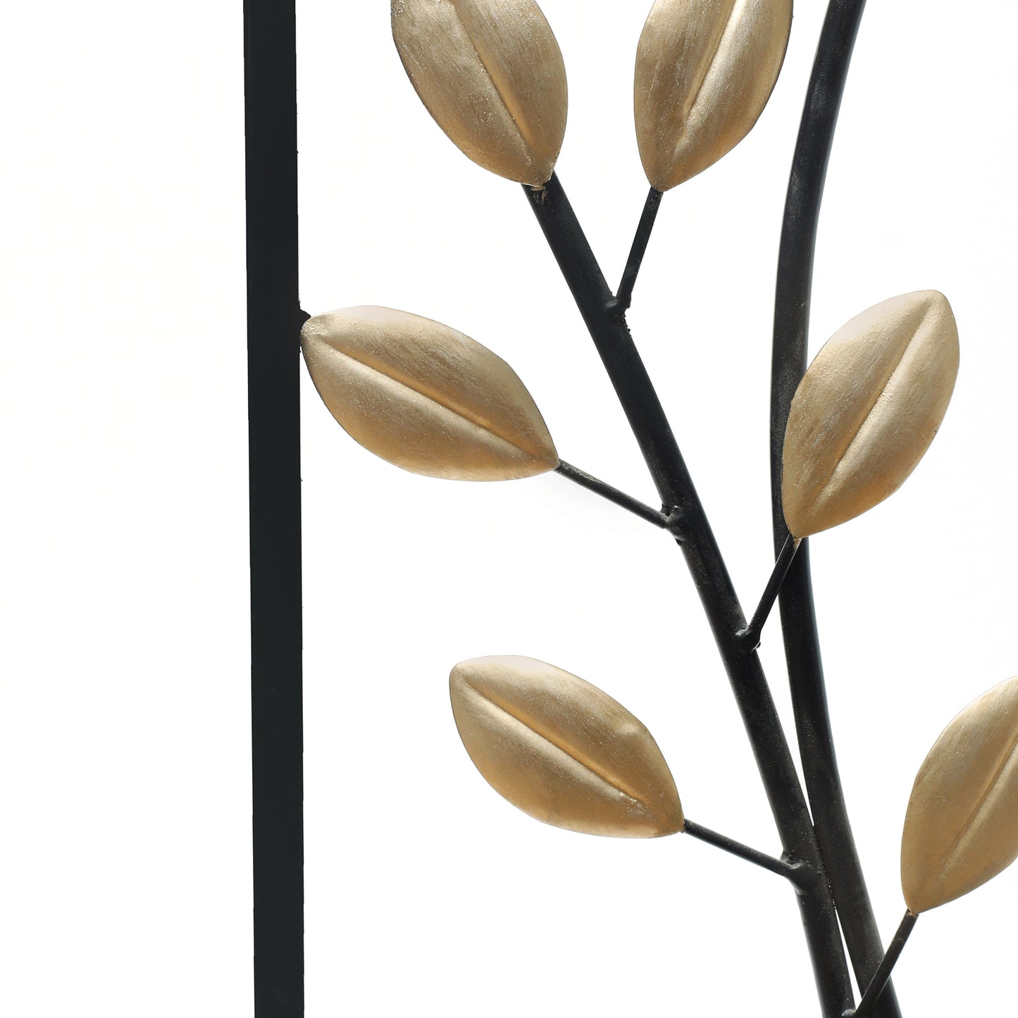 Haigopa 39.4" Metal Flower Leaf Wall Decor, Golden 3D Flower Luxury Living Room Wall Decor, Large Art Wall Sculptures Modern Wall Decor